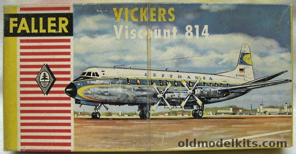 Faller 1/100 Vickers Viscount 814 - Lufthansa plastic model kit